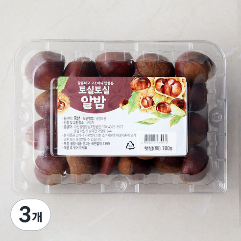 아산율림 햇밤 특, 700g, 3개