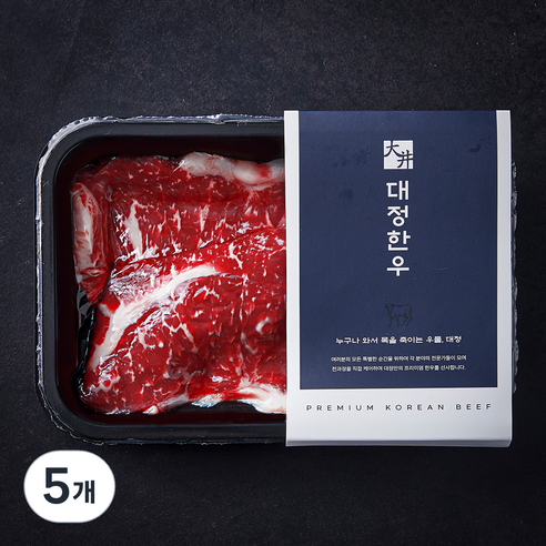 대정한우 채끝 2등급 구이용 (냉장), 200g, 5개