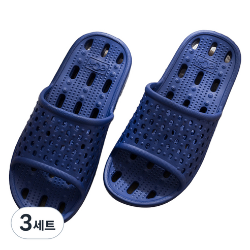 언헤브 실내 지압 슬리퍼 세트 275, 05 블루, 3세트