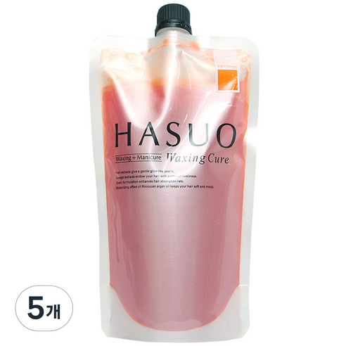 하수오 헤어용 왁싱큐어 500g, 오렌지, 5개