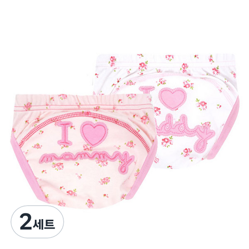 엠케이 순면 배변훈련팬티, H 아이럽, 2세트