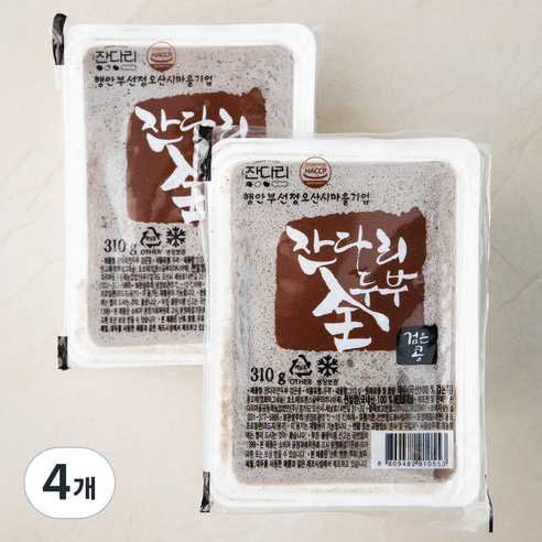 두부  잔다리 전두부 검은콩, 310g, 4개