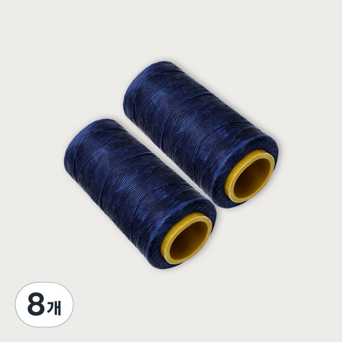 가죽공예 왁스실 초사용 1mm x 220m, 다크블루, 8개