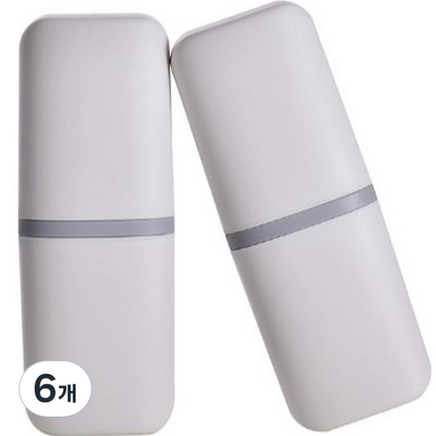 로즈망고 휴대용 칫솔통 그레이 ROSE7723, 6개, 400ml