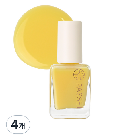 파셋 셀럽 네일컬러 폴리쉬 매니큐어 7ml, 25 레몬옐로우, 4개