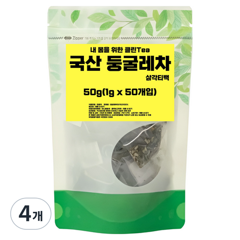 비니플랑센 내 몸을 위한 클린티 둥굴레 차 삼각티백, 1g, 4개, 50개입