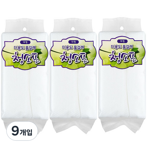 ZZODA 다용도 물걸레 청소포 건식 대형 35매, 9개