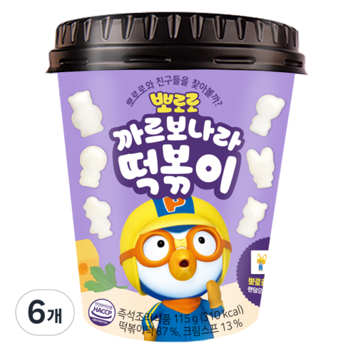 뽀로로 까르보나라 떡볶이, 115g, 3개