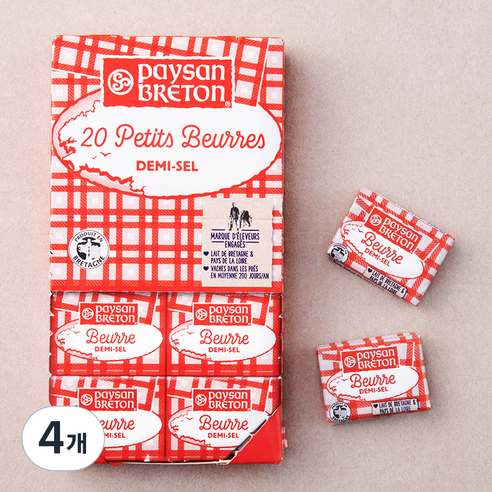 페이장브르통 빼띠 가염버터, 200g, 4개