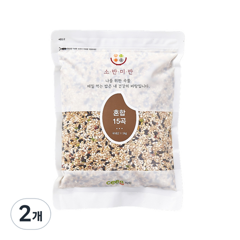 씨익 소반미반 혼합 15곡, 1kg, 2개