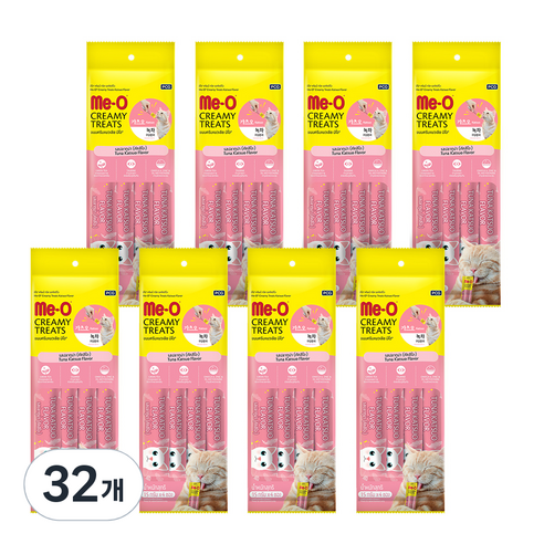 MeO 크리미 고양이 간식 15g x 4p, 가츠오, 60g, 32개
