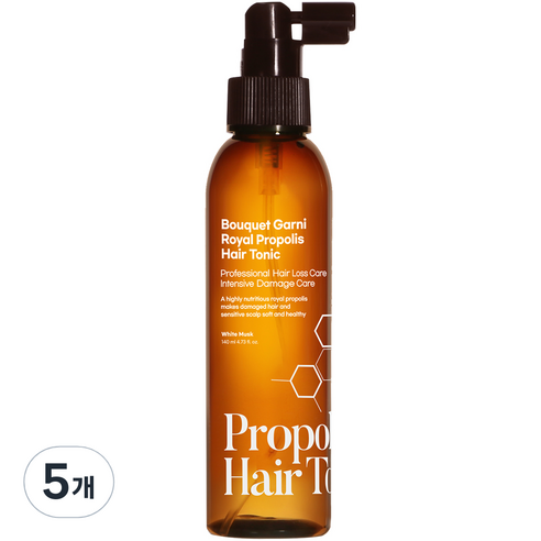 부케가르니 로열 프로폴리스 헤어토닉 화이트머스크, 5개, 140ml