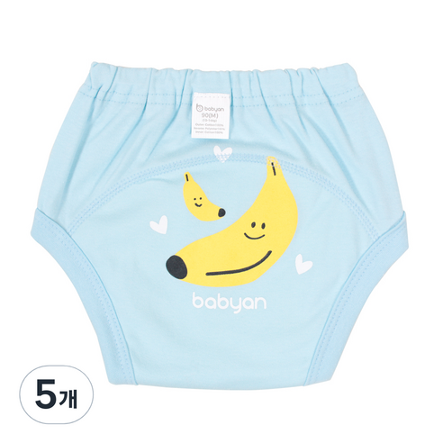 베이비앙 배변훈련팬티 3중방수, 바나나, 5개