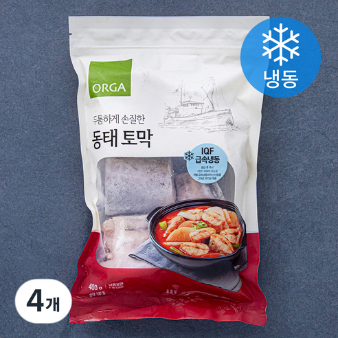 올가홀푸드 두툼하게 손질한 동태 토막 (냉동), 400g, 4개