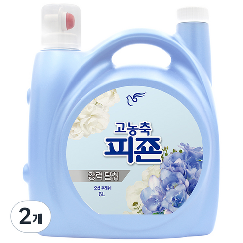 고농축 피죤 강력탈취 오리지널 오션후레쉬 섬유유연제, 6L, 2개