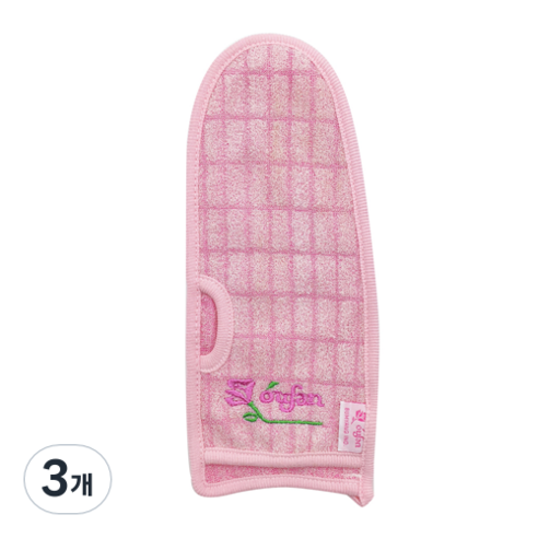 오션타올 체크글러브, 혼합색상, 1개입, 3개