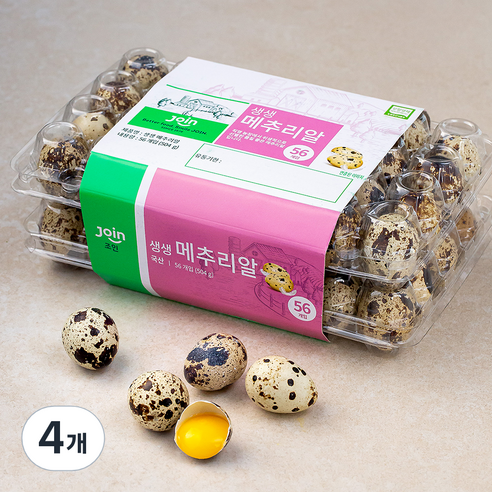 조인 생생 메추리알 56구, 504g, 4개