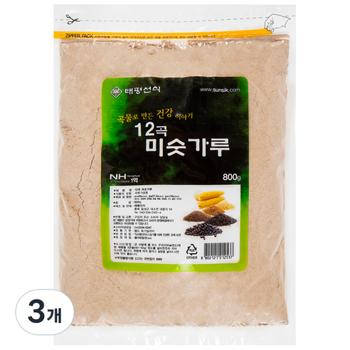 태평 12곡 미숫가루, 3개, 800g