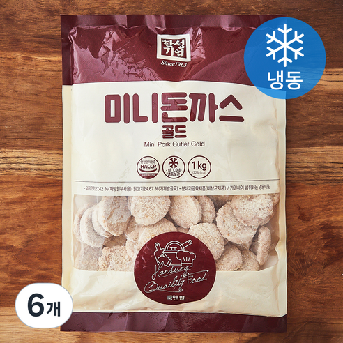 한성기업 미니돈까스 골드 (냉동), 1kg, 6개