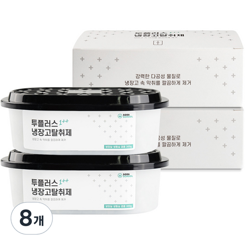 소다스쿨 투플러스 냉장고 탈취제 본품, 300g, 8개