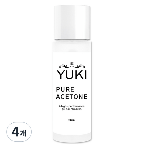 유키 퓨어 아세톤, 100ml, 4개
