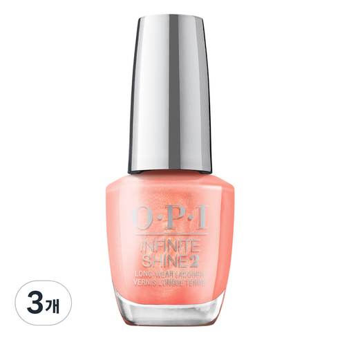 오피아이 인피니트샤인2 매니큐어 S008, Data Peach, 15ml, 3개