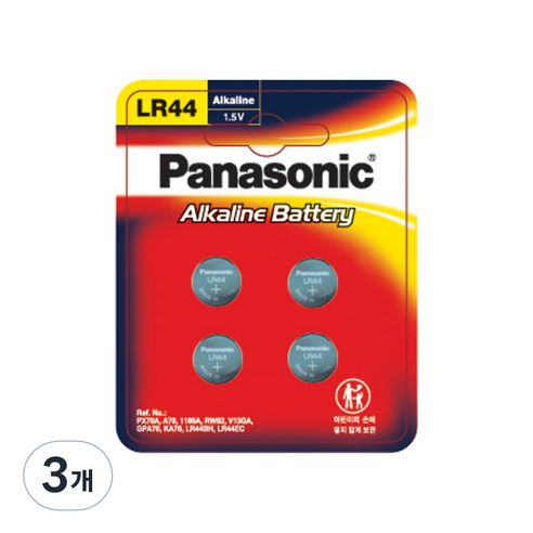 파나소닉 알카라인 코인건전지, 4개입, 3개