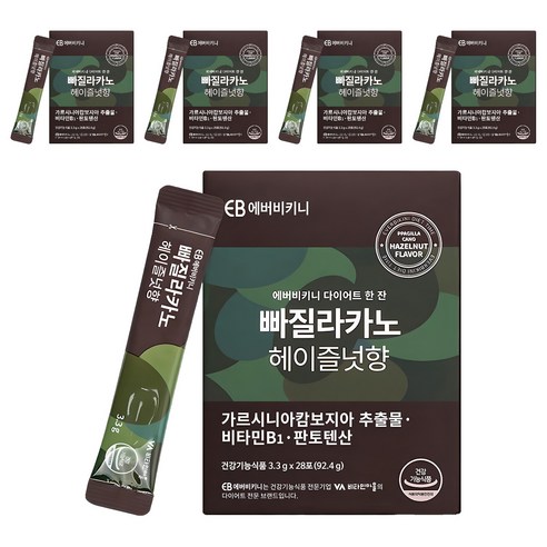 에버비키니 빠질라카노 헤이즐넛향 가르시니아 다이어트 커피, 92.4g, 5개