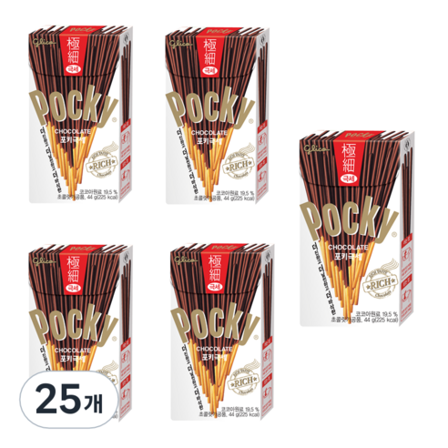 해태제과 포키 극세 막대과자, 44g, 25개
