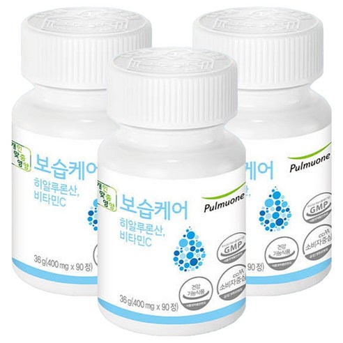 풀무원 보습케어 히알루론산 비타민C, 90정, 3개