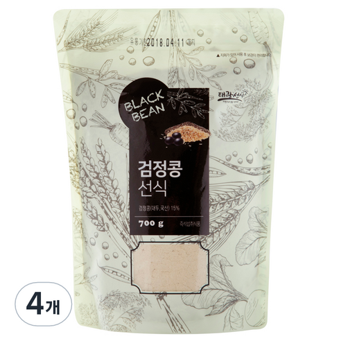 태광선식 검정콩 선식, 700g, 4개