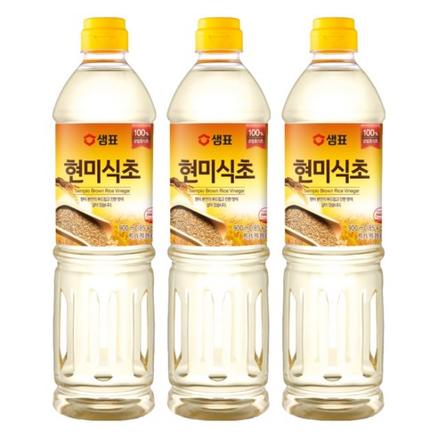 샘표 현미식초, 900ml, 3개