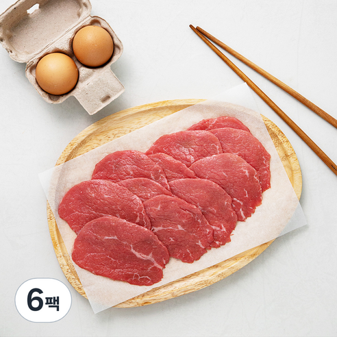쿡앤미트 호주산 와규홍두깨 육전용 (냉장), 300g, 6팩