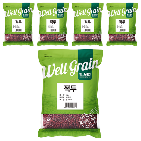 웰그레인 페루산 적두, 1kg, 5개