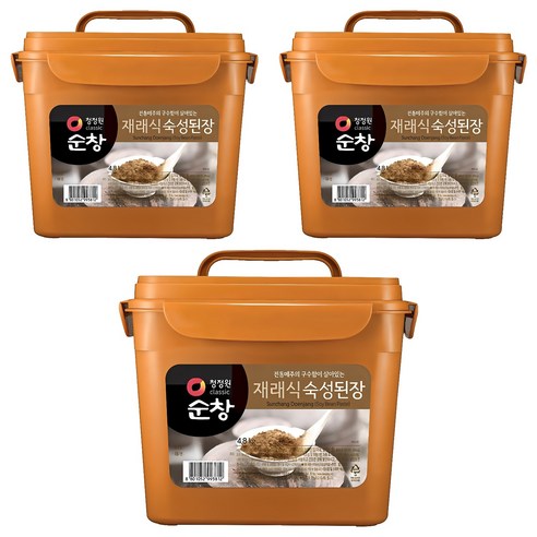 청정원순창 재래식 숙성된장, 4.8kg, 3개