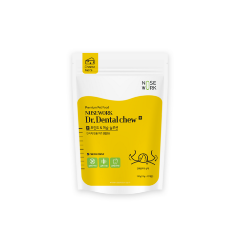노즈워크 반려동물 닥터 덴탈츄껌 15g x 10p, 치즈맛, 1개