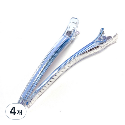 다카라 크리스탈 헤어클립 대 120mm, 4개, 올블루
