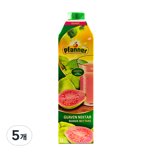 파너 구아바 음료, 1L, 5개
