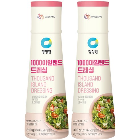 대상 청정원 1000 아일랜드 드레싱, 310g, 2개