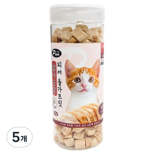 피어 고양이 올가트릿 통간식, 5개, 75g, 닭가슴살