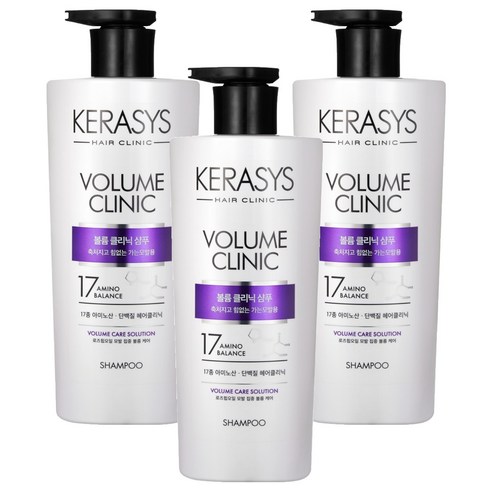 케라시스 볼륨 클리닉 단백질 샴푸, 750ml, 3개