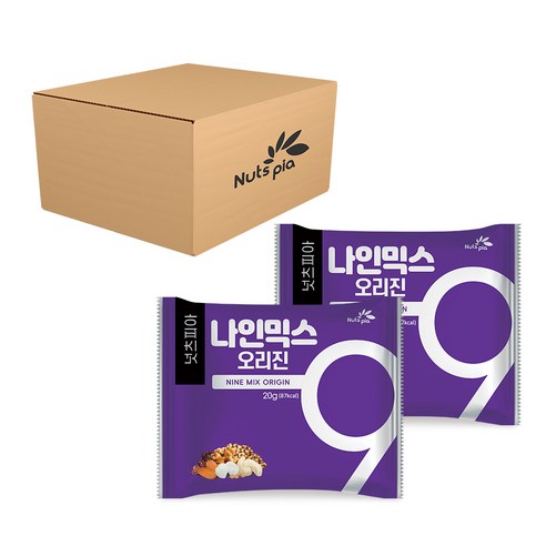 넛츠피아 나인믹스 오리진 하루견과, 20g, 1세트