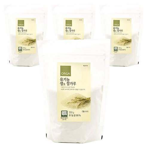올가홀푸드 올가 유기농 생쌀가루, 350g, 4개