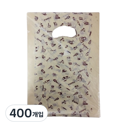 팩스타 펀칭 비닐봉투 20 x 30 cm P20, 미색, 400개입