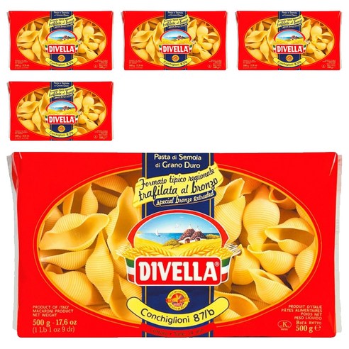 콘킬리오니 파스타면 디벨라 콘킬리오니500g 한입요리, 500g, 5개