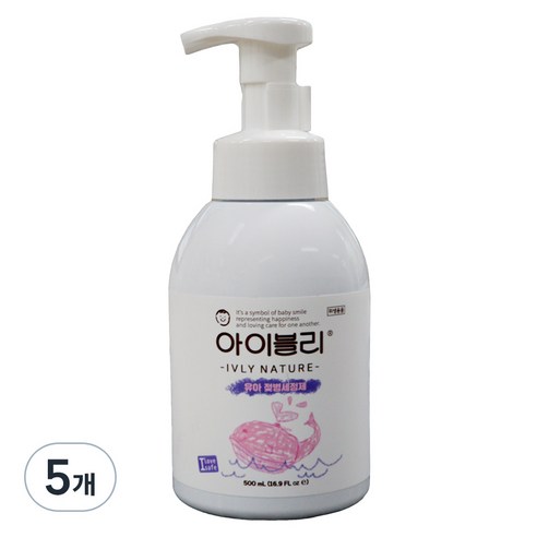 아이블리네이쳐 유아용 젖병 세정제 코코넛 레몬 혼합향, 500ml, 5개
