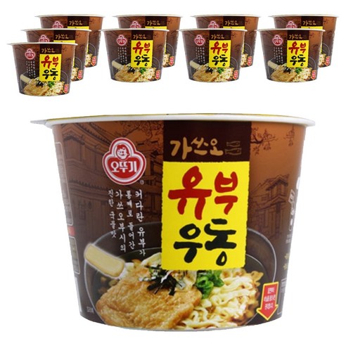 오뚜기 유부우동 컵라면, 100g, 10개