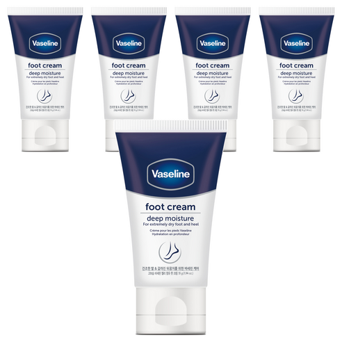 바세린 풋크림 딥 모이스처, 55g, 5개
