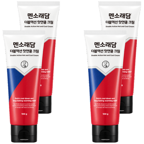 멘소래담 더블액션 핫앤쿨 크림, 100g, 4개