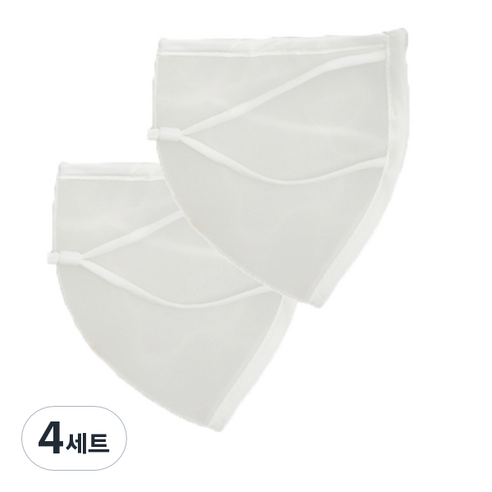 숨편한 방수 워터 마스크 화이트 M, 2개입, 4세트